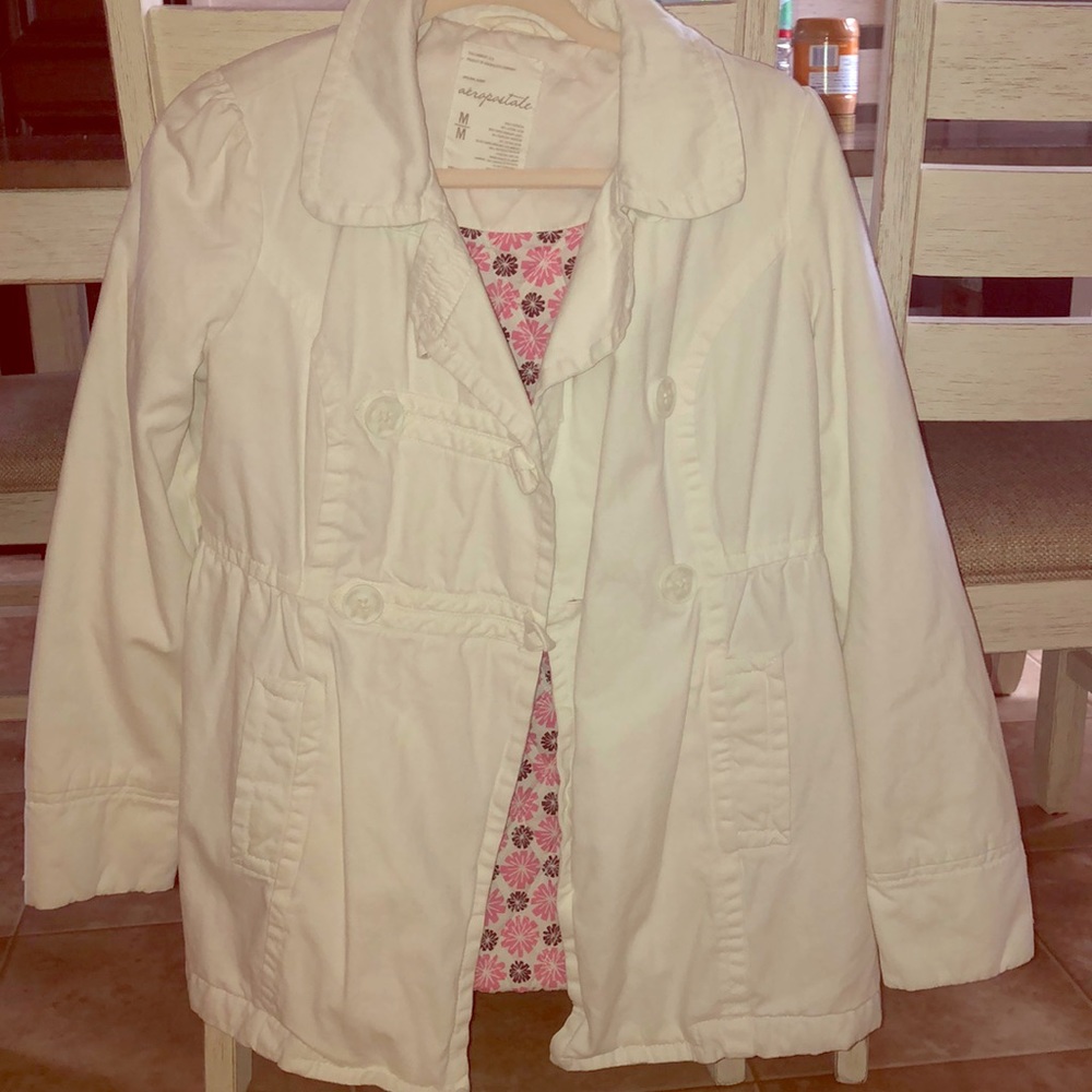 White pea coat